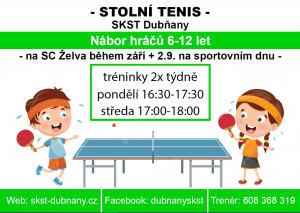 NÁBOR DO STOLNÍHO TENISU